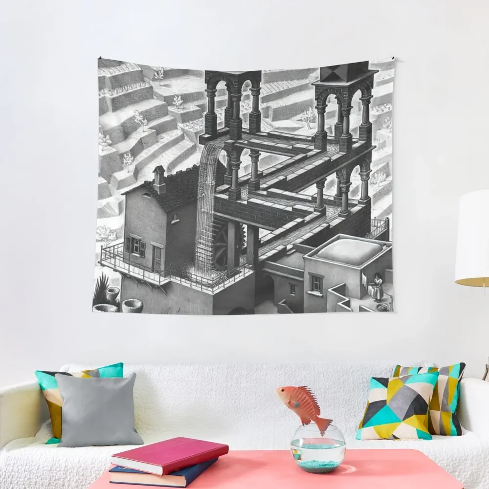 Cascata Di M.C. Arazzo Escher Room Design Wall Art Arazzo Personalizzato