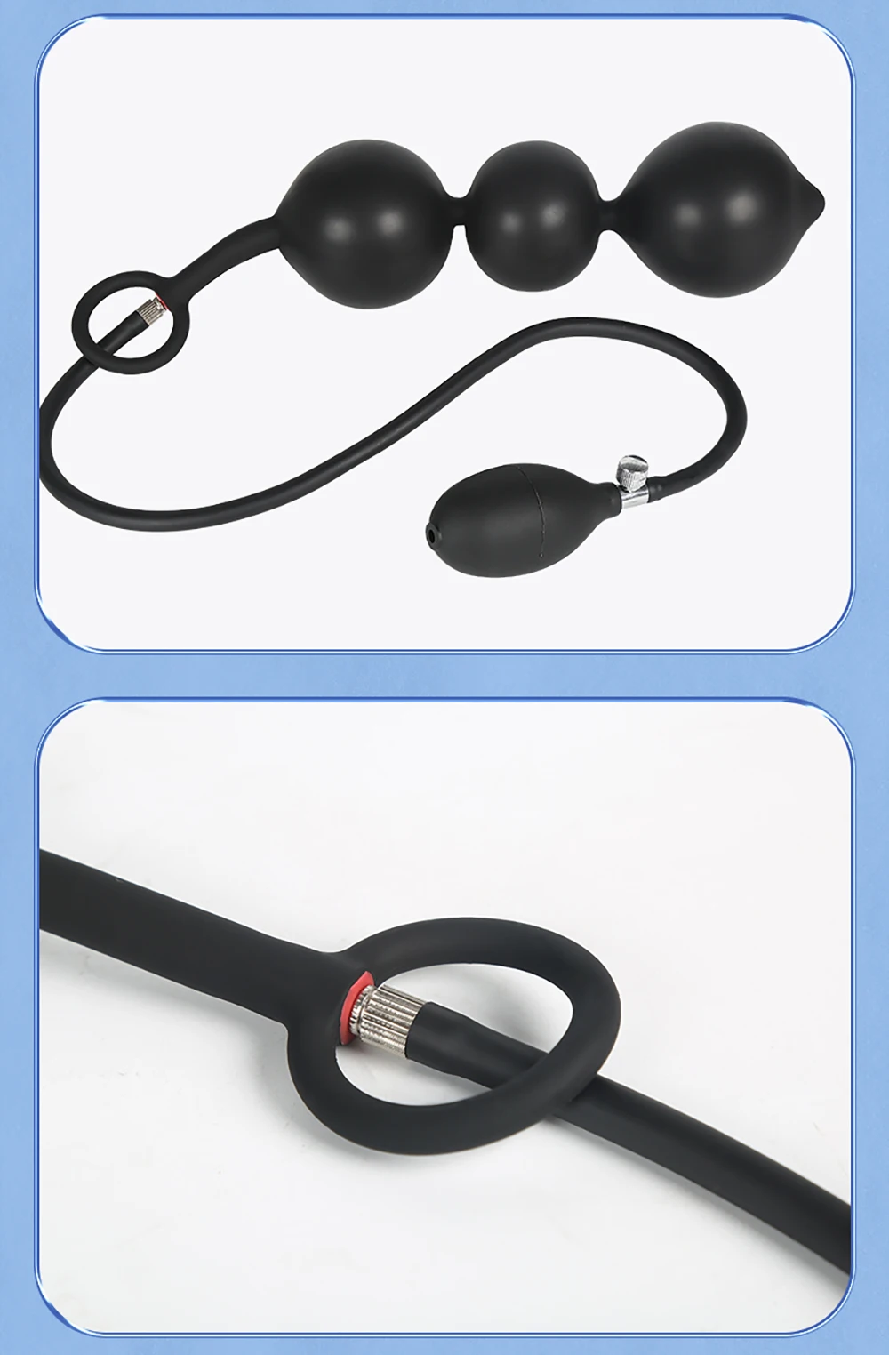Inflatable Anal Plug With Pump For Adults Expandable Anal Dilator_voghion.com