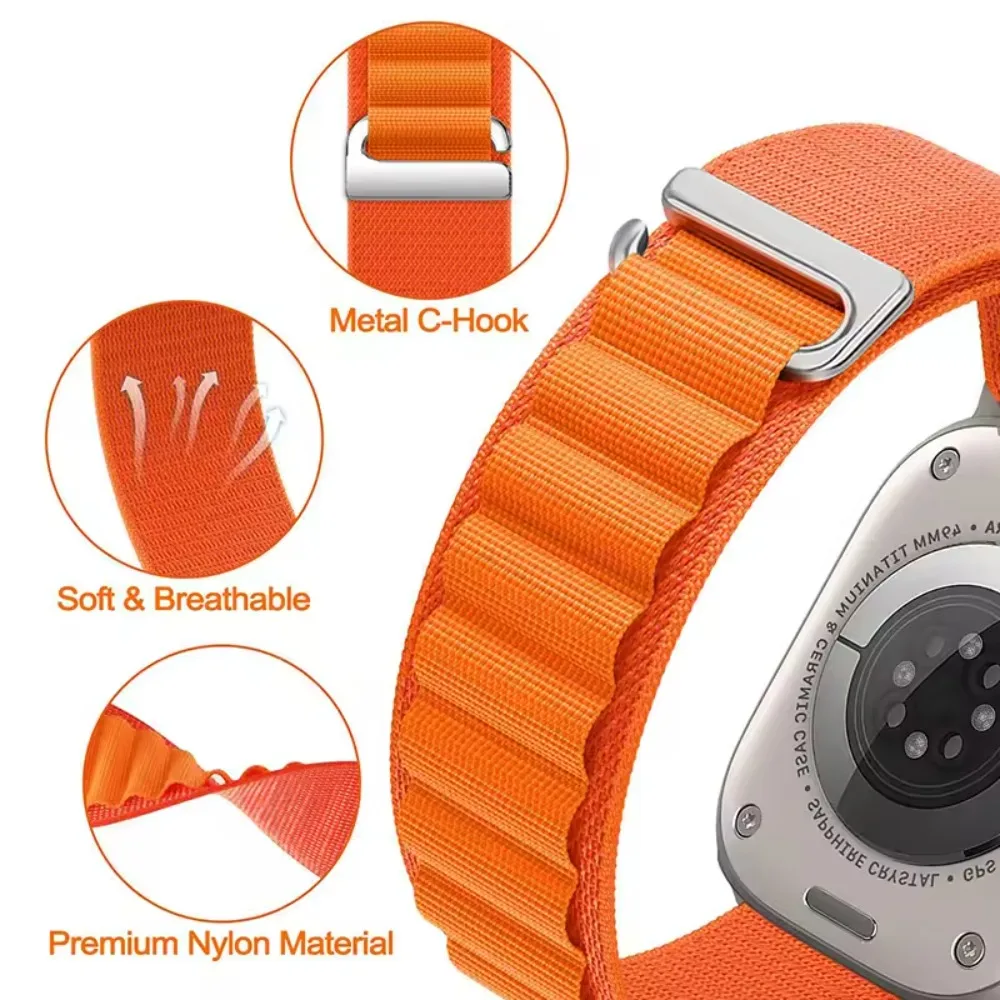 Durable Alpine Nylon Loop Strap for Apple Watch - Comfortable & Stylish Design