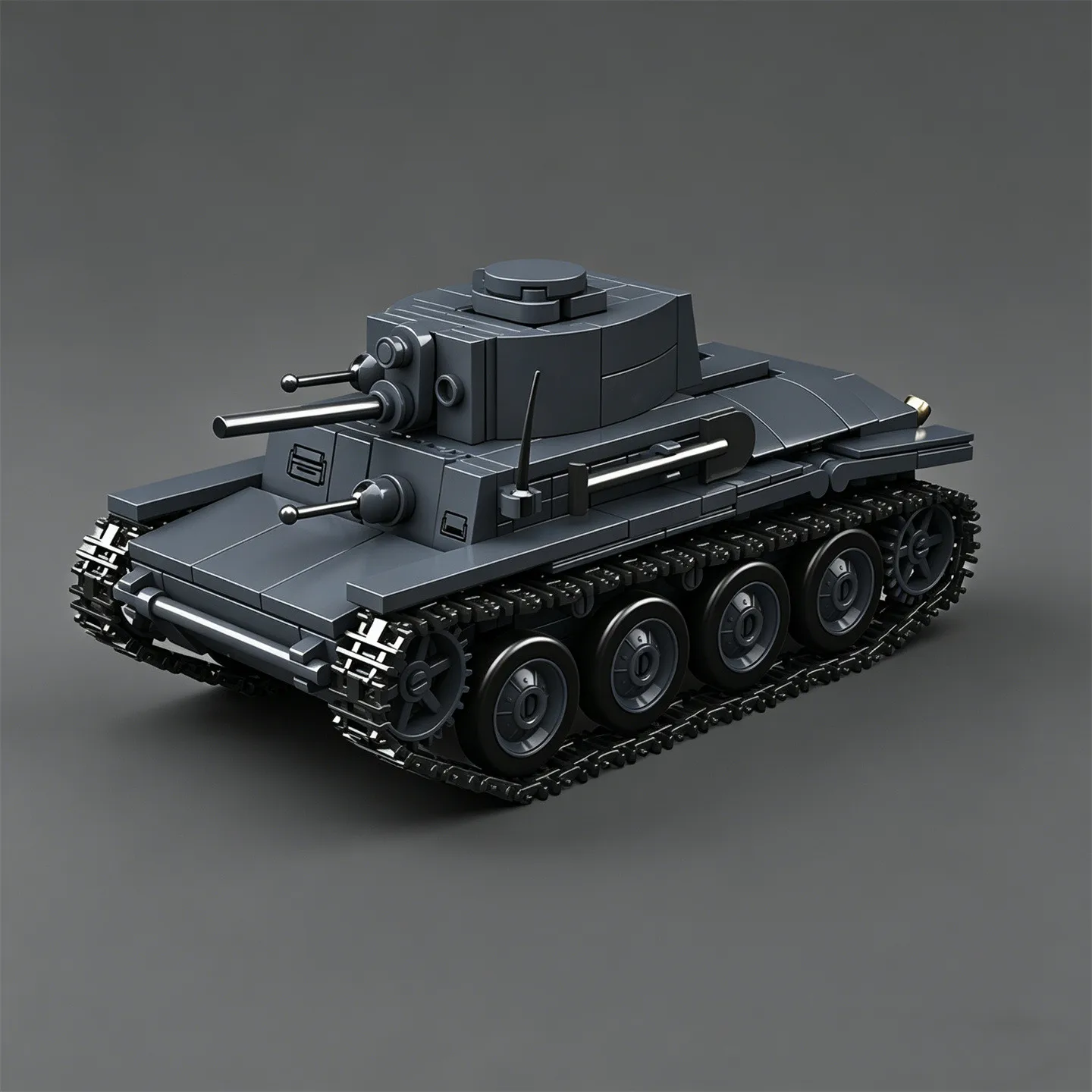 제2차 세계대전 당시 독일군 PZ.Kpfw. 38(T) 경전차 조립 블록, 타이거 II 탱크 장난감, 팬더 탱크 모델