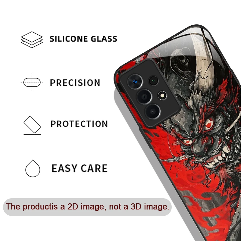 Ghost Face Samurai Tempered Glass Phone Case - Japan Edition