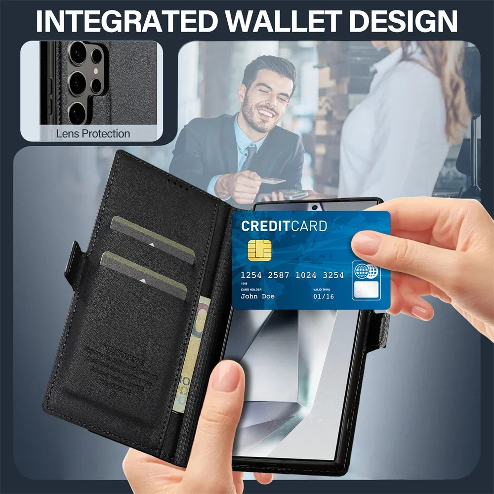 Leather Card Holder Wallet Flip Case