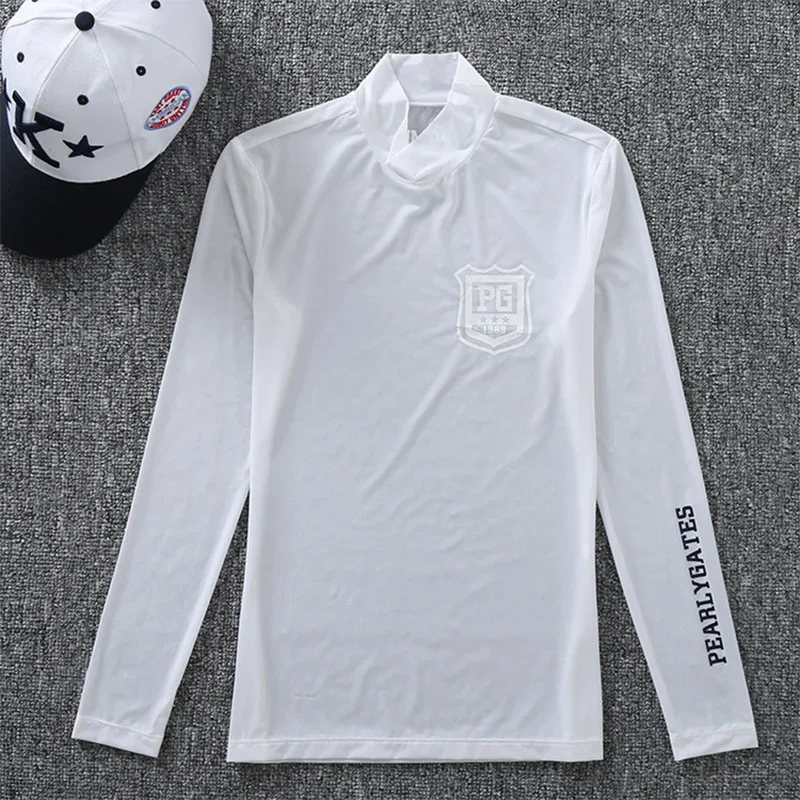 

Одежда для гольфа, ультратонкое базовое пальто, Мужская футболка, быстросохнущая из ледяного шелка, одежда с УФ-защитой и защитой от солнца, приталенная