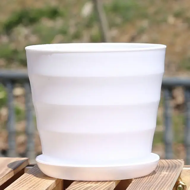 1Pc Színes Műanyag Virágcserepek Tálcákkal Mini -Medence Zöld Zamatos Növényi Virágcserép Kerti Ellátás Otthoni Irodai Asztali Dekoráció - Image 5