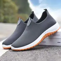 Mesh Breathable Shoes for Men Non-slip Wear-resistant Slip on Flat Casual Shoes Fashion Light Sport Walking Shoes 1