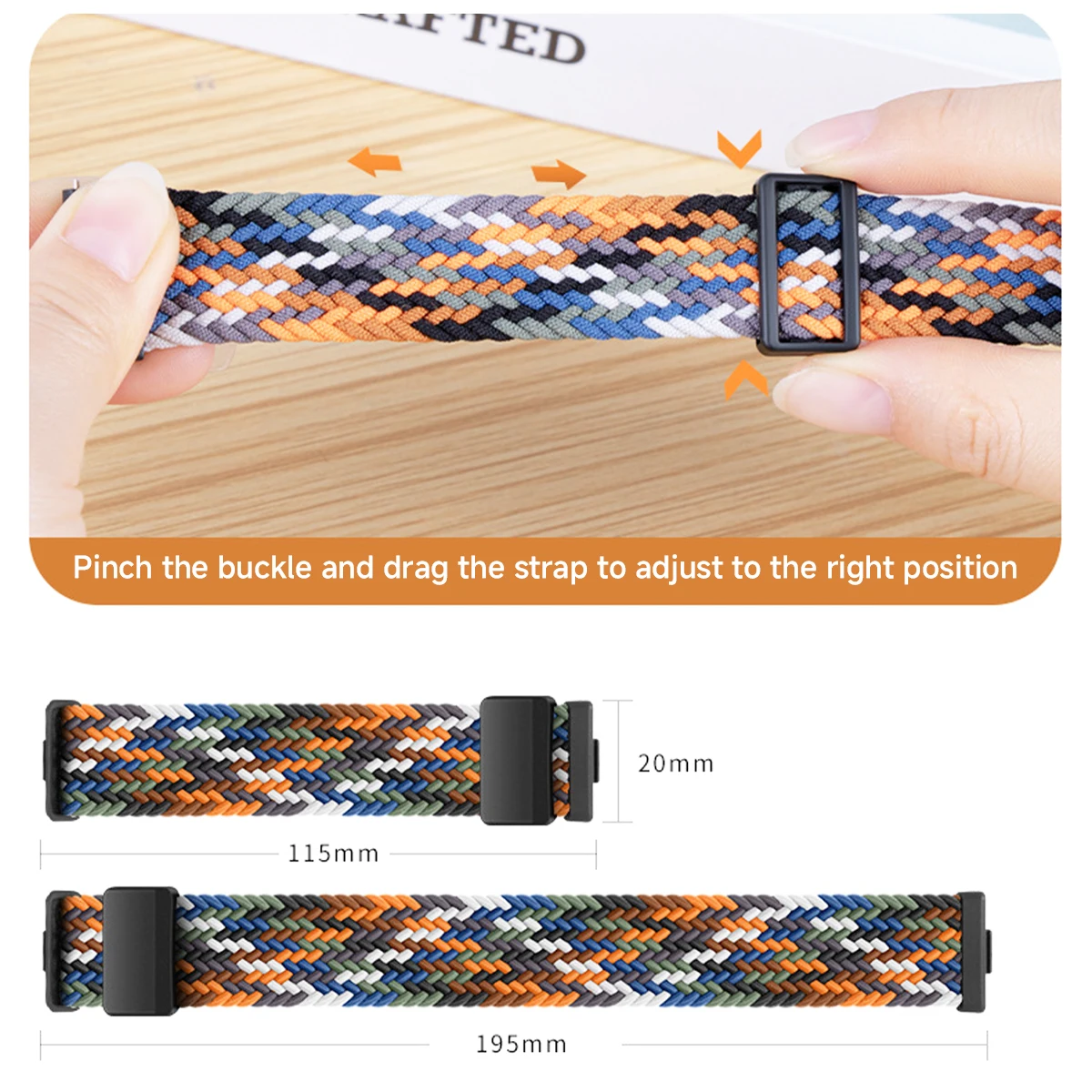 Nylon Braided Strap with Protective Screen Frame and Adjustable Band