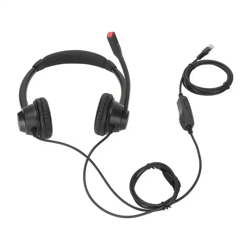 

Business Headphone With Mic Adjustable Volume Corded Headset Noise Cancelling Mute Function For VOIP Phone