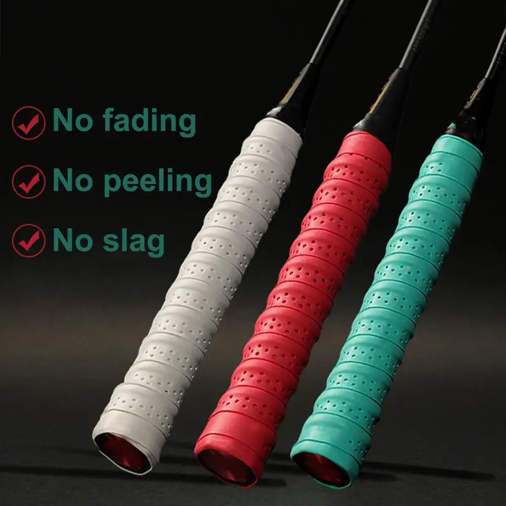 Racket Grip Badminton Grip Tennis Overgrip Perforated Anti-slip Thickened Non-slip Band For Rackets Sticky Overgrip Tennis Racket Tape Racket Grip Tape