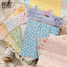 

Kawaii Notepad Retro Flower Memo Pad Note Paper Collage Material Aesthetic Блокнот Decoration Diary School Stationery Ежедневник