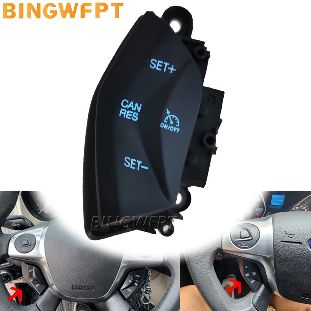 

NEW Steering Wheel Cruise Control Buttons Car Multi-functional Steering Wheel Button Switch With Cables For Ford Focus 2012-2014