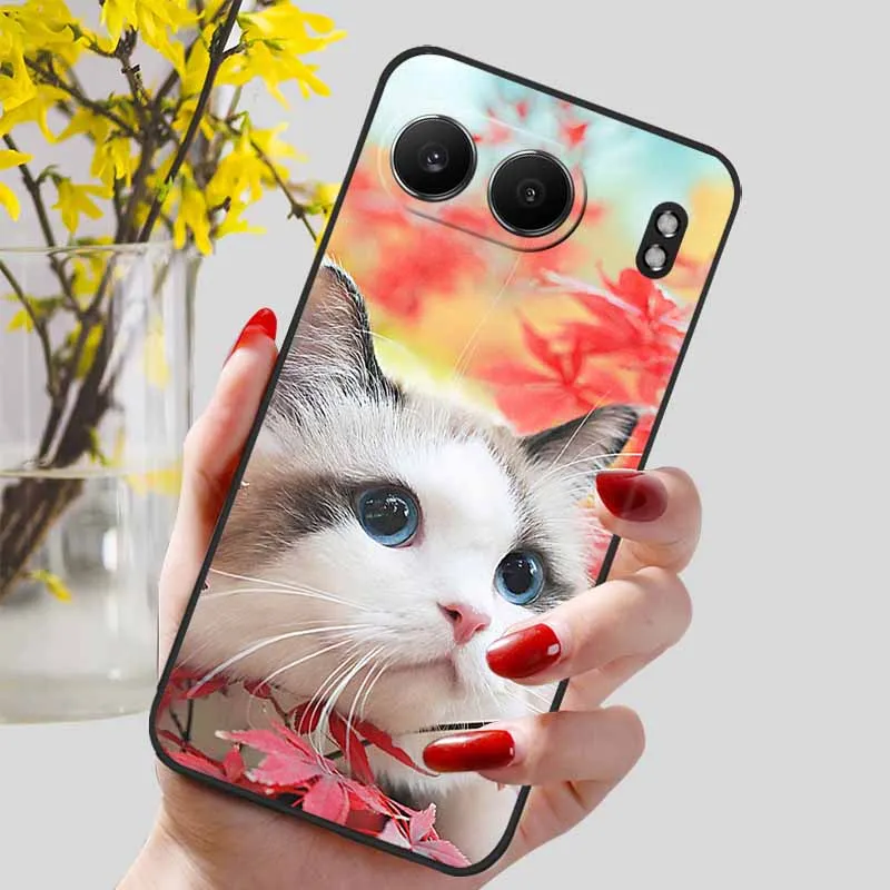 Luxury Silicone TPU Soft Bumper Case with Cute Cat Design for Oneplus Nord 4 - Premium Protective Cover