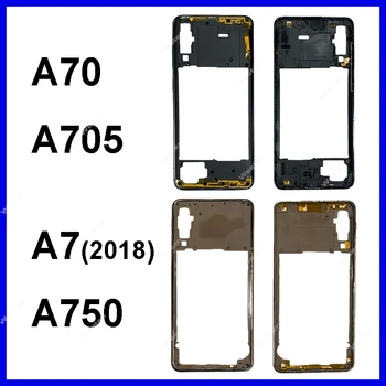 Nuova Cornice Centrale per Samsung Galaxy A7 2018 A70 SM-A750 SM-A705, Telaio Centrale con Pulsanti Laterali