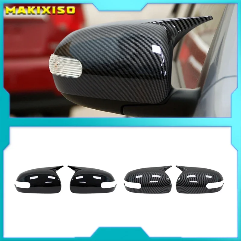 

For KIA K3 Cerato Forte 2009-2012 Carbon Fiber Car Exterior Body Side Door Rearview Mirror Cover Cap Shell Housing Sticker Trim