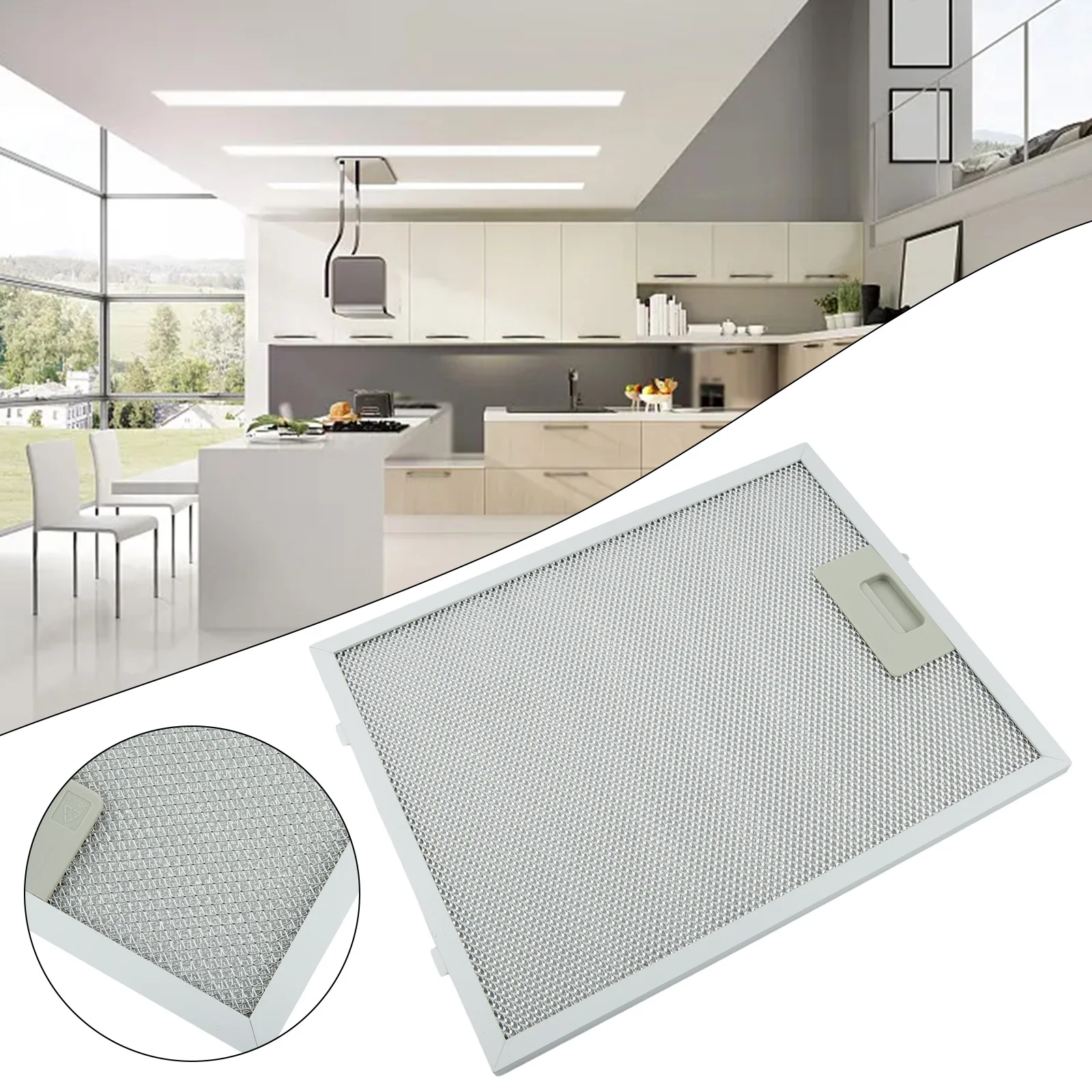 1Pc Stainless Steel Cooker Hood Filters Metal Mesh Extractor Vent Filter 5 Layers Aluminized Grease 320x260x9mm Kitchen Tools cooker hood filter