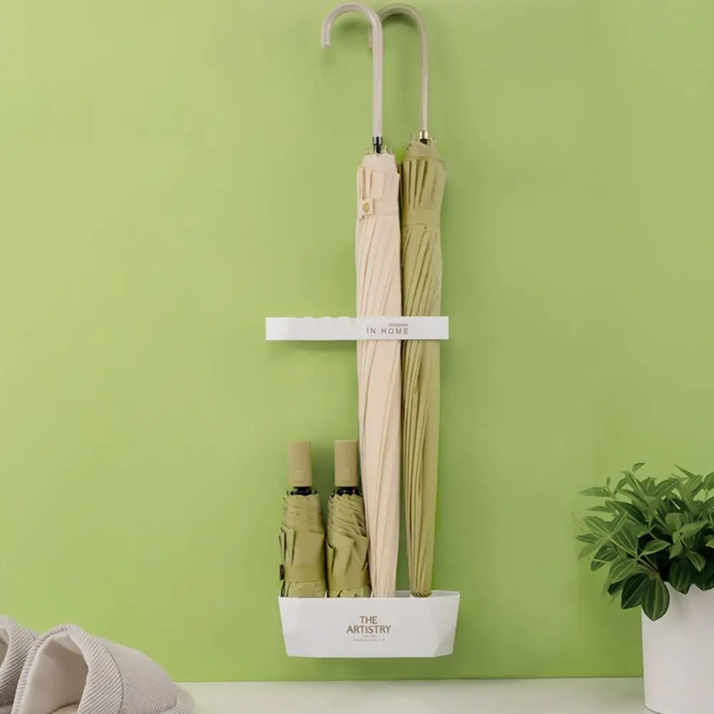 1 Set Convenient Entry Hallway Umbrella Rack Space-saving Umbrella Storage Rack Multi-function Stand for Home