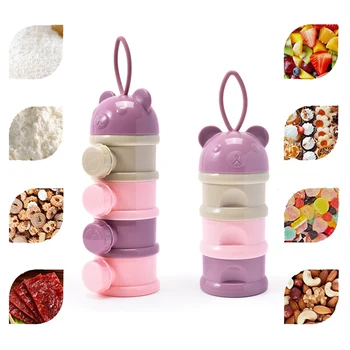 3/4 Layers Bear  Baby Food Snacks Container.