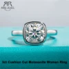 AnuJewel 3ct D Color Cushion Cut Moissanite Bezel Engagement Wedding Ring 925 Sterling Silver Rings For Women Jewelry Wholesale 1