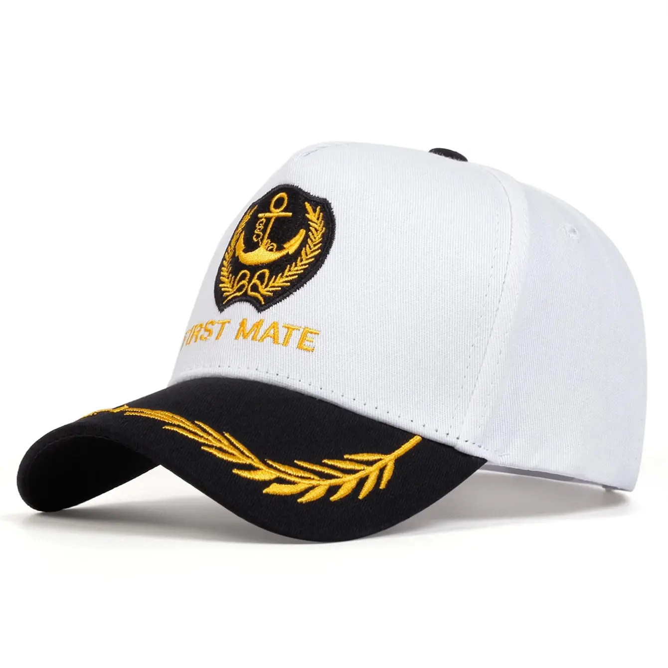 Baseball Caps Unisex CAPTAIN/FIRST MATE Letter Embroidery Spring and Autumn Outdoor Adjustable Casual Sunscreen Hat