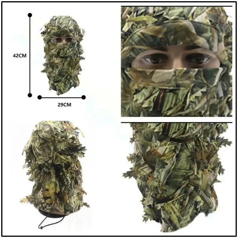 3D Camouflage Balaclava Full Face Mask Wargame Cycling Hunting Bike Helmet Liner Tactical Airsoft Cap
