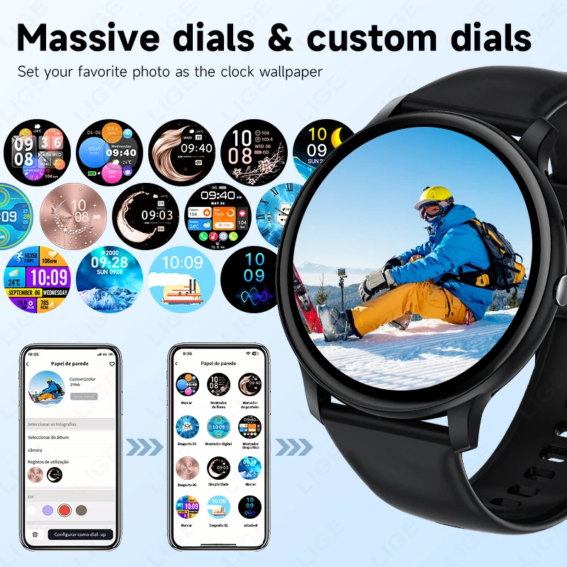 LIGE Bluetooth Call Women Smart Watch Men Sports Fitness Watches Heart Rate Health Monitor Smartwatch Ladies For Android iOS 4