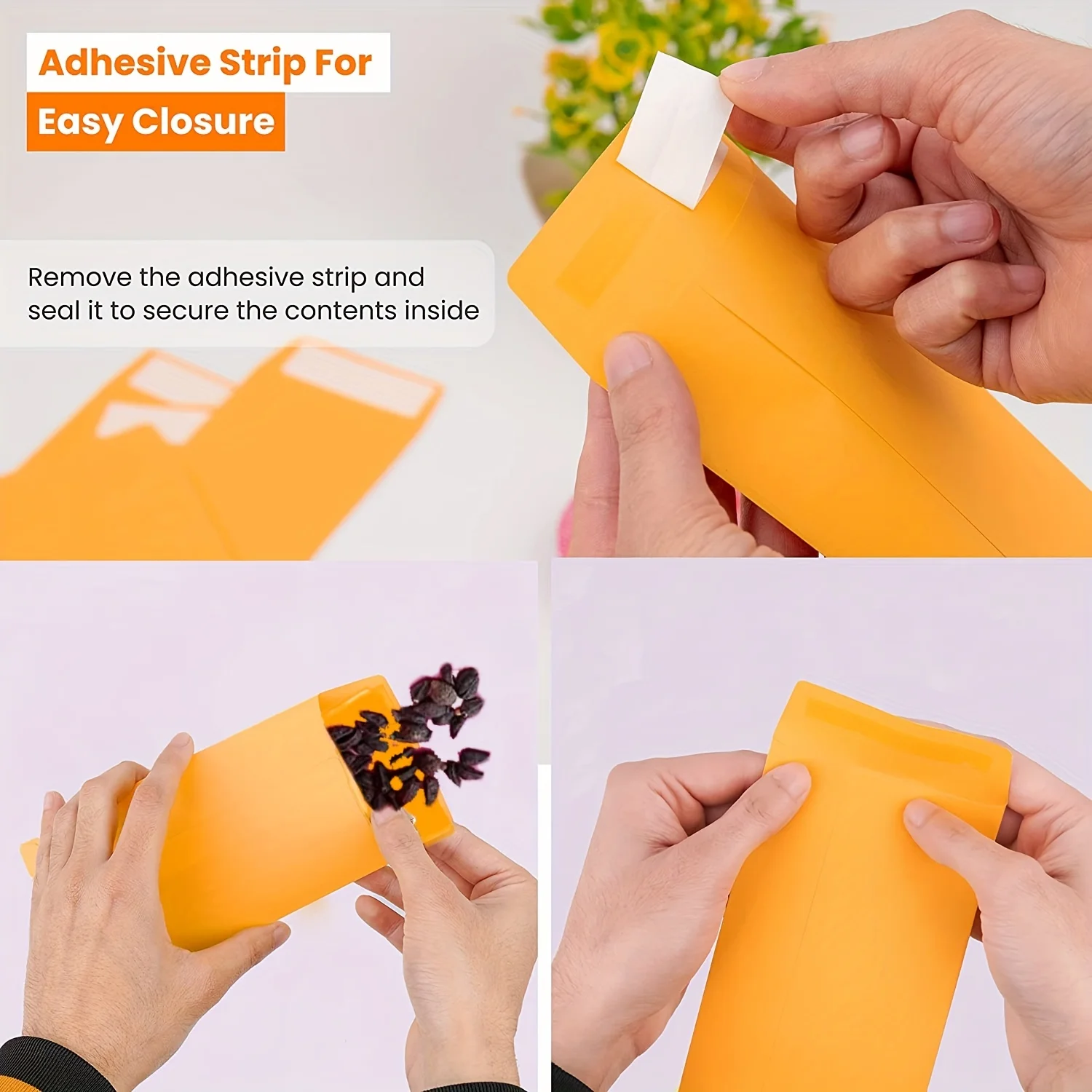 Cash Envelopes 3.5X6.7 Inches 80 GSM Brown Kraft Paper Peel and Seal Cash Envelopes for Savings and Budgeting kraft paper envelopes mailing envelopes