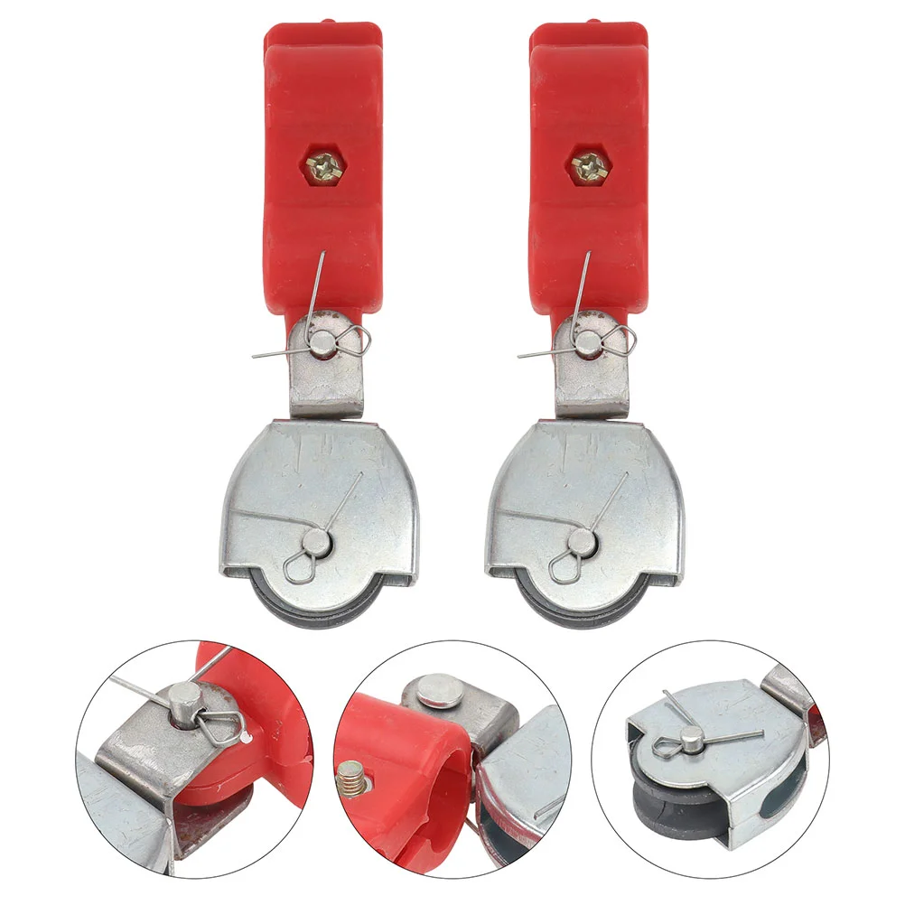 

2 Pcs Cable Pulley Clothesline Lift Load Bearing Lifting Wheel Roller Miniature Wire Rope