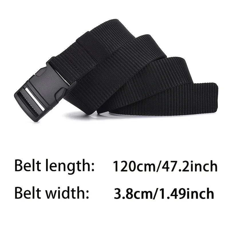 Men's Belt Without Metal Plastic Buckle Belt High Quality Canvas For Nylon Belt Tactical Belt Outdoor Woven Belt Neutral Belts