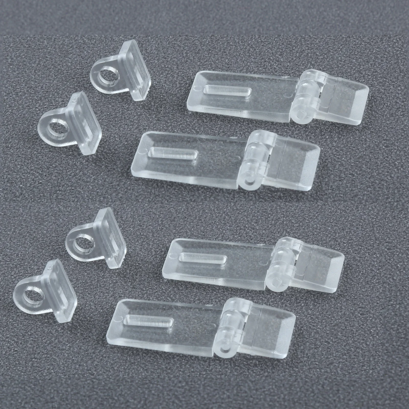Acrylic Hinge Lock Jewelry Box Cabinet Door Drawer Hasp 4 sets jewelry box hasps