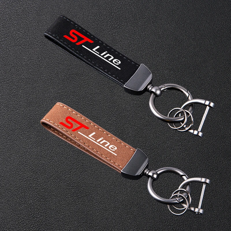 High-Grade Leather Suede Car Keyring Keychain