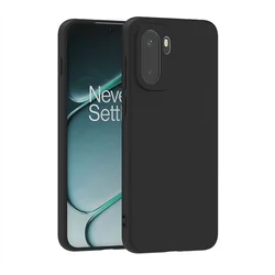 Sleek Black Matte TPU Silicone Case - Soft Slim Design with Durable Bumper Protection for OnePlus 15R (Black)