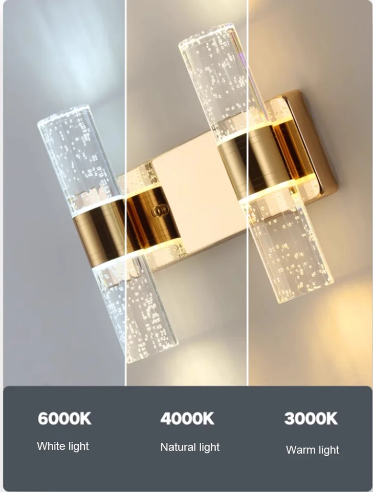 Meoaow Lampada Da Parete LED Per Specchio Bagno – Set Di 2, 6W, Luce Bianca Neutra 4000K, IP44 Impermeabile, 35 Cm