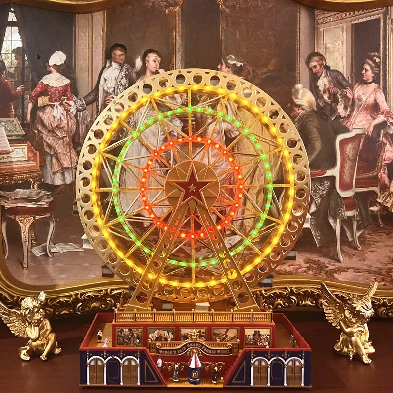 MrChristmasディスクオルゴール24枚付属 6ベル・動作確認済み Amazon | 高級ディスクオルゴール 動画有 アンティーク 豪華木製