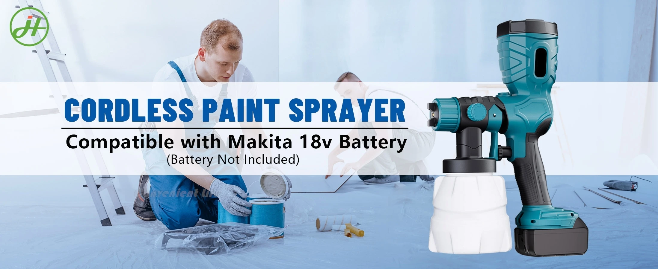 Cordless paint Spray Gun for Makita 14.4-18V Battery 1200ML 42000rpm High-Qualit