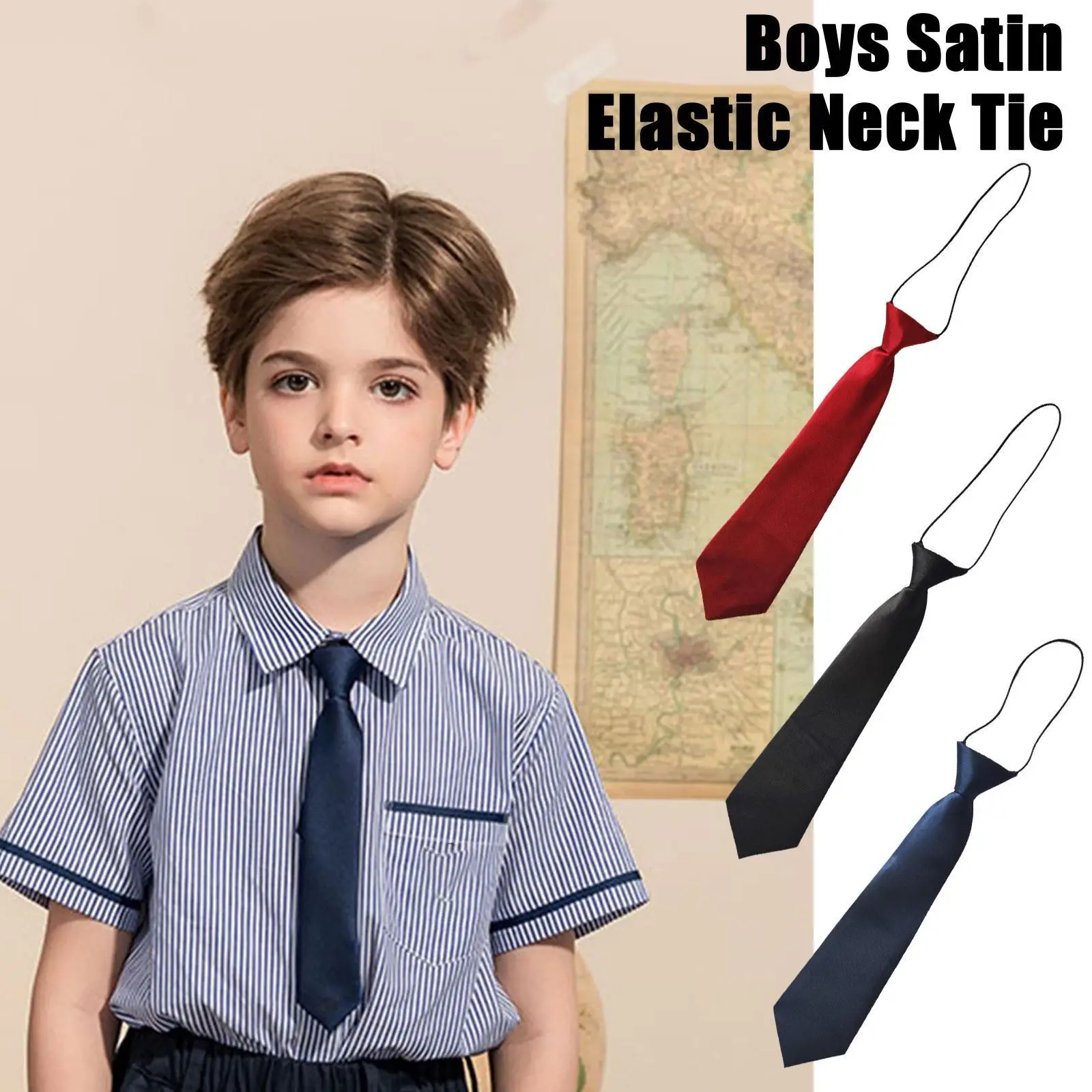 Cravatta Per Bambini Cravatta Sottile Elastica In Poliestere Nero Cravatta Per Bambino Ragazzi Bambini Bambini Cravatta Colorata Per Matrimonio Bambin