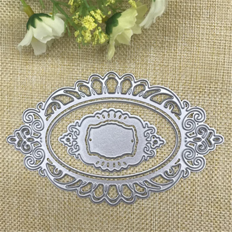 레이스 꽃 프레임 DIY Scrapbooking 앨범에 대 한 금속 절단 다이 엠보싱 종이 카드 장식 공예