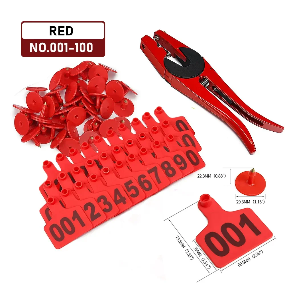 Marchi Auricolari Per Animali Da Fattoria | Numerati 001-100 In Plastica Bianca - Foto 9