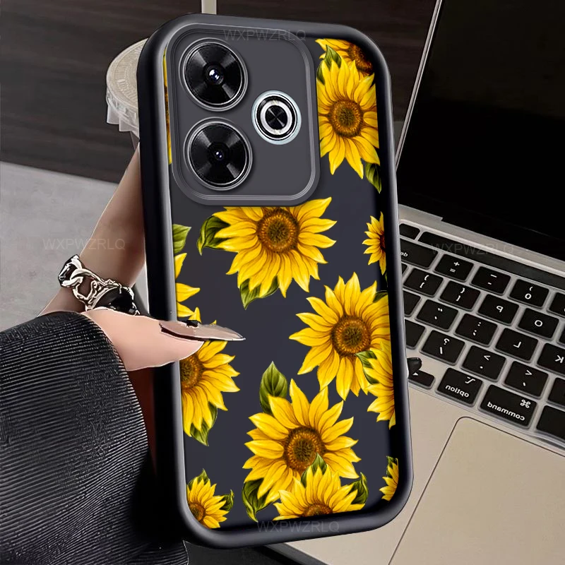 Sunflower Painted Anti-Drop Phone Case Cover