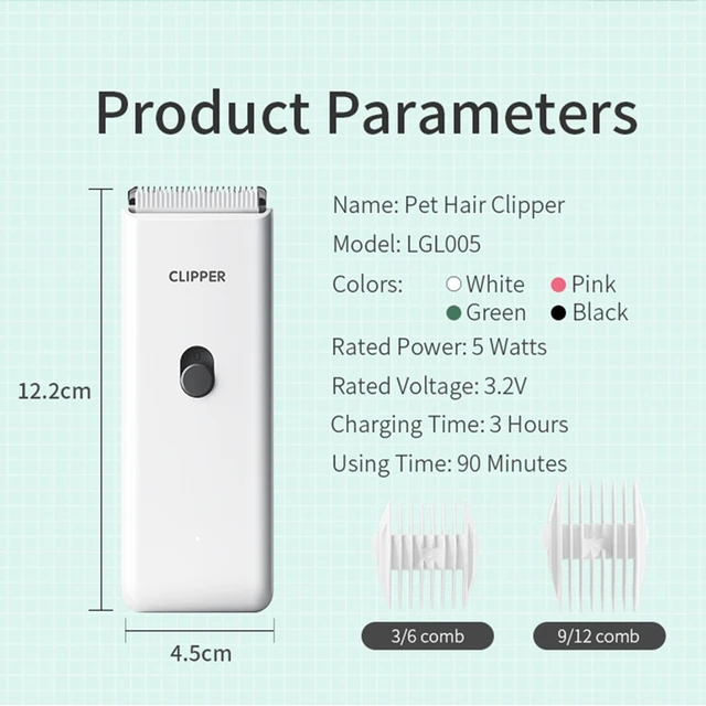 Pet Grooming  Kittens And Puppies Mute Electric Push Clippers Electric Waterproof Professional Shaving 6