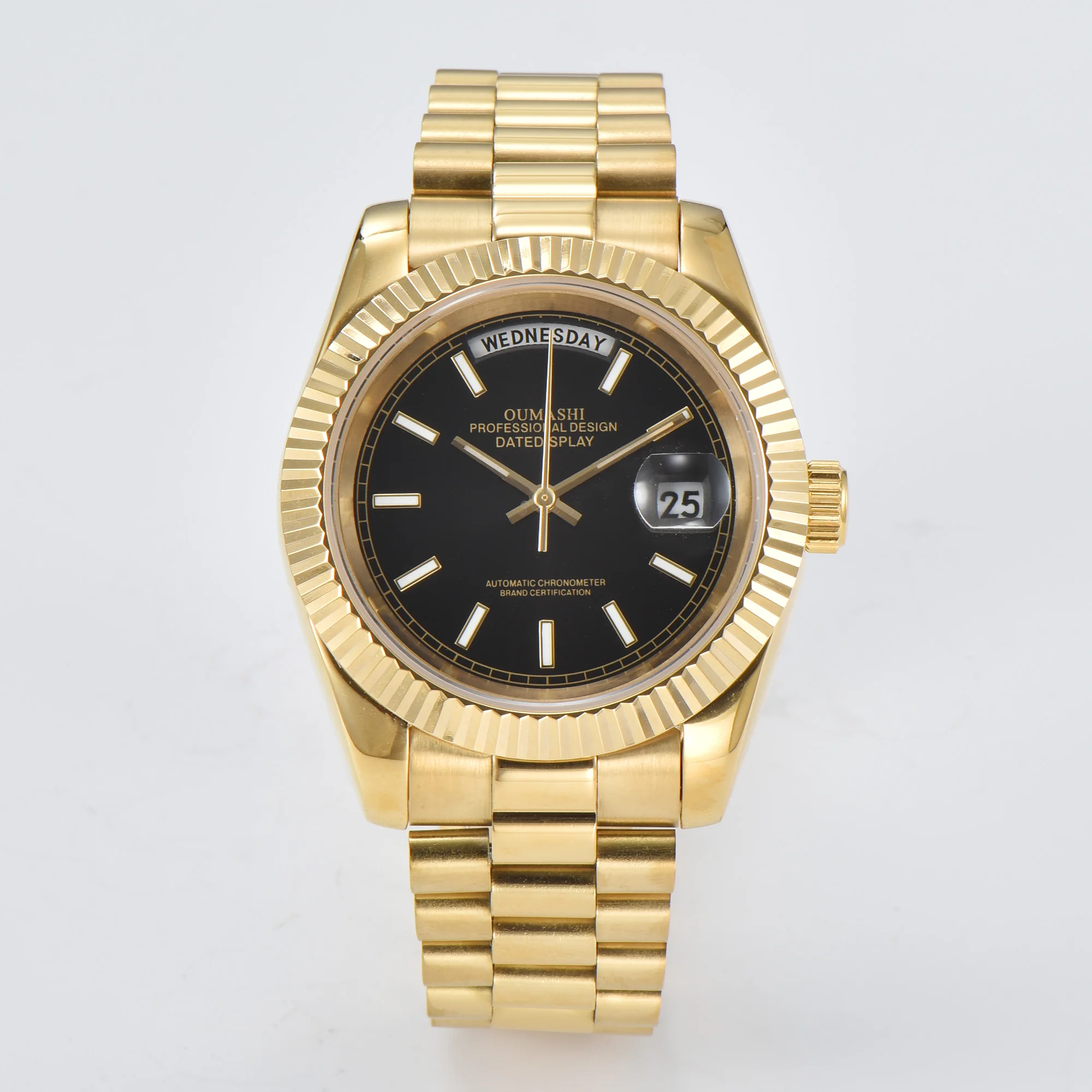 OUMASHI 自動巻き 腕時計 ローズゴールド