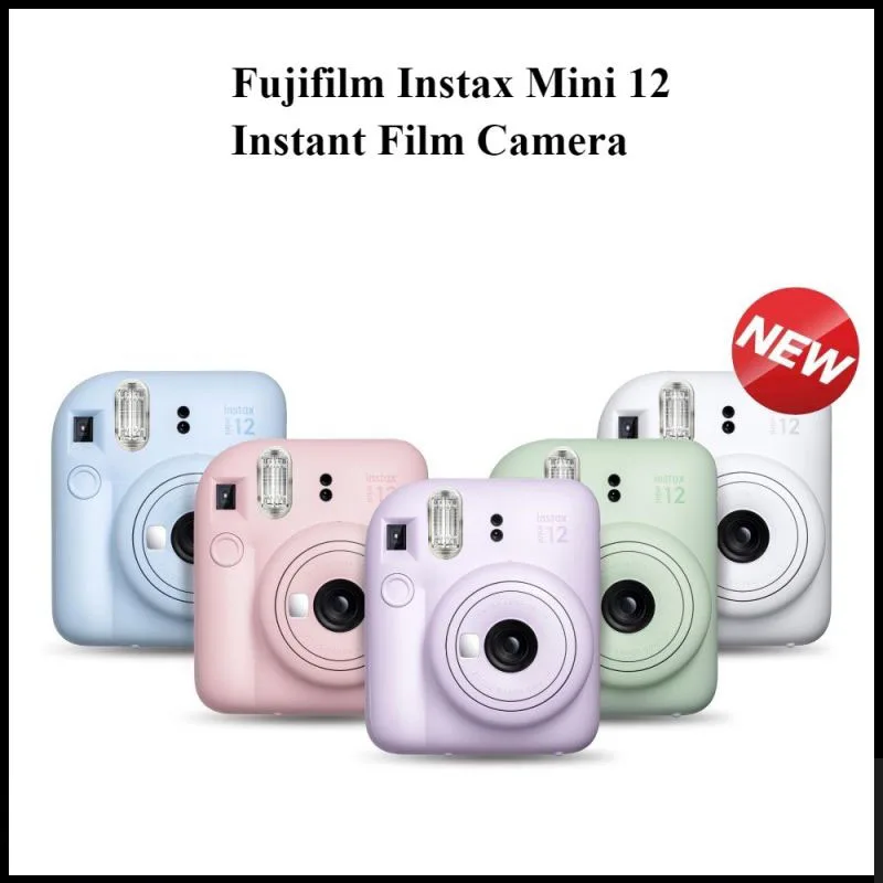 Fujifilm Instax Mini 12/ Mini SE Instant 5 Colors Pink / Pastel Blue / Mint Green / Clay White / Lilac Purple Camera Blossom