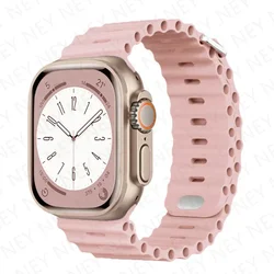 Ocean Silicone Strap for Apple Watch - Durable and Stylish Wristband (17 vintage roses)