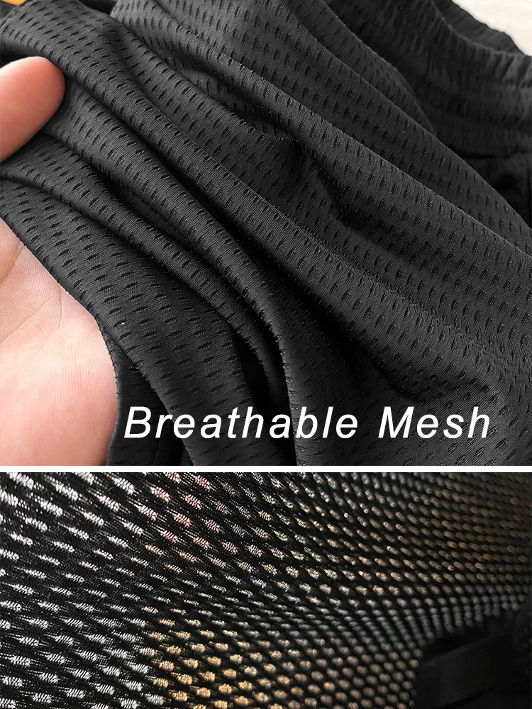 Summer Men's Shorts Breathable Mesh Stretch Ice Silk Gym Running Sports Loose Casual Shorts With Zip Pockets Big Size 8XL 9XL 4