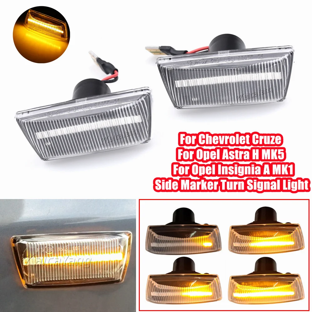 Luz Led De Señal De Giro Dinámica, Marcador Lateral, Intermitente Secuencial Para Opel Astra H Mk5 Insignia Zafira Corsa D Mk4 Meriva Adam, 2 Piezas