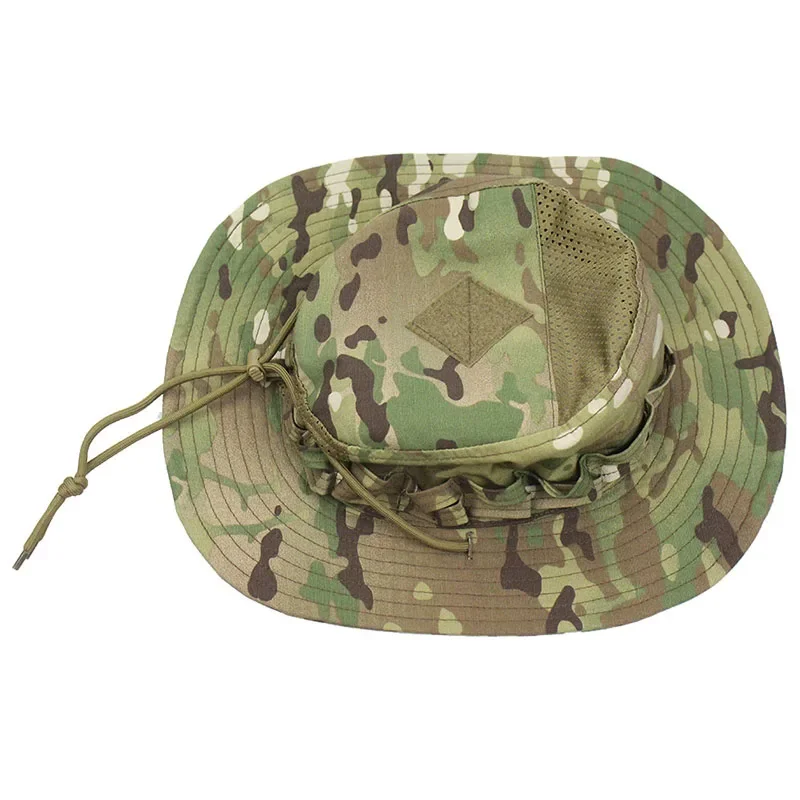New Tactical Camouflage Boonie Cap Hunting Wide Brim Hat Men Outdoor Sports Fishing Hiking Sunshade Hat Foldable Soft Hats