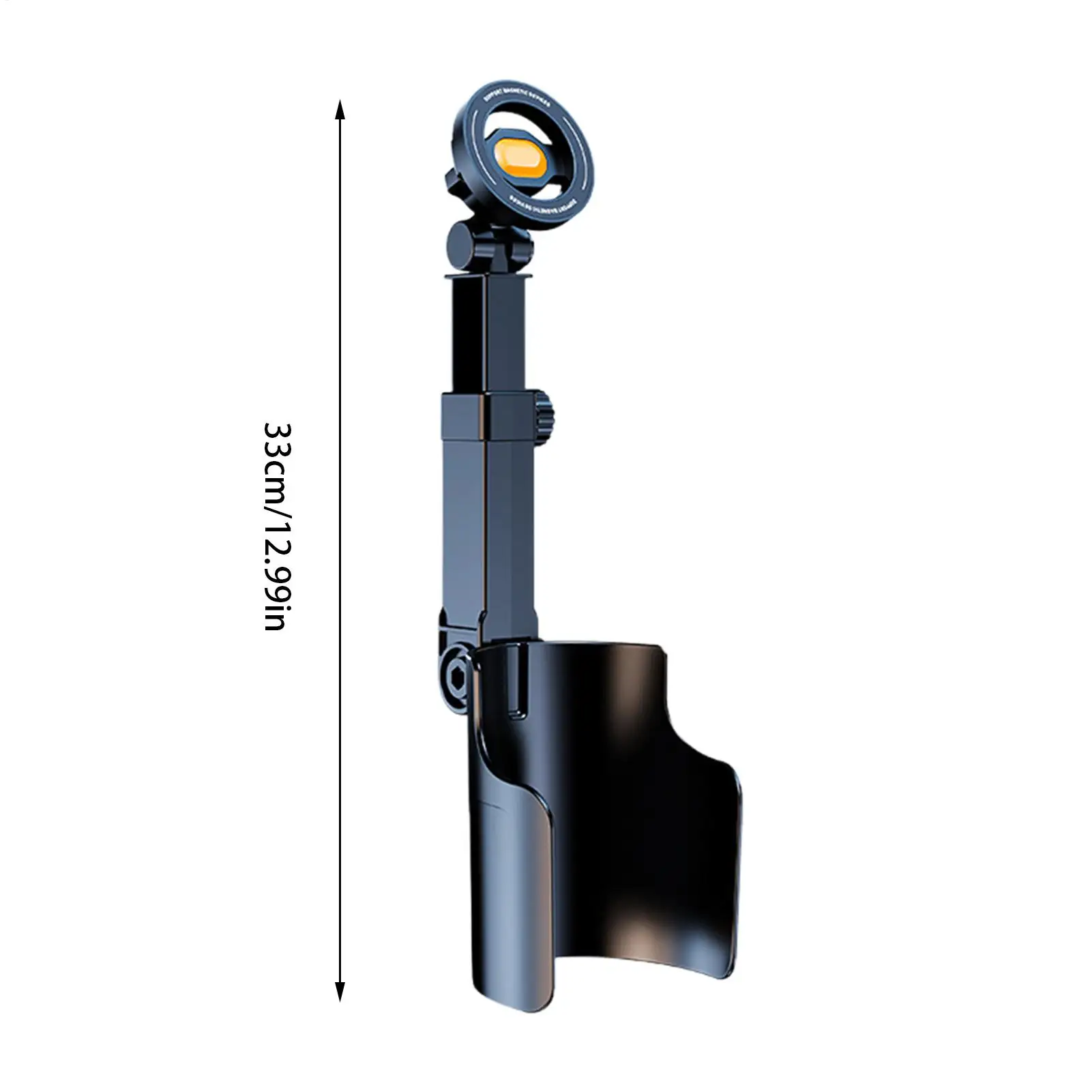 2-in-1 다기능 물컵 홀더 마그네틱 볼 조인트는 360도 회전 가능 조절식 자동차 휴대폰 홀더를 지원합니다.