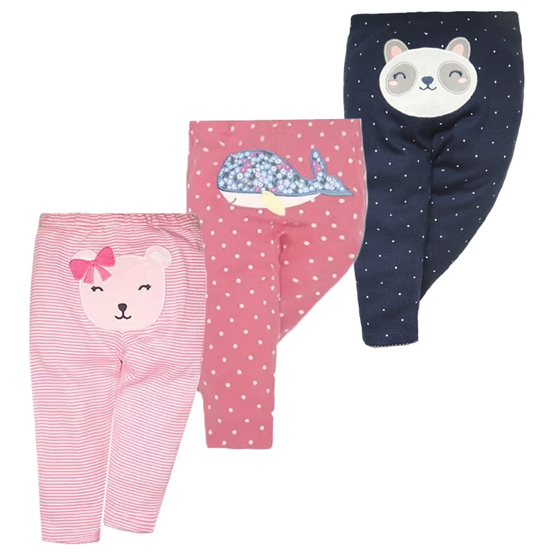 Baby Leggings Cotton Pants Baby Trousers 3/4/5PCS/LOT Newborn Pants Cartoon 100% Cotton 9-24M-3TM