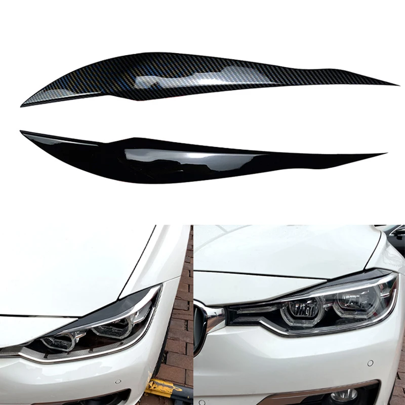 Kohlefaser Autoscheinwerfer Augenbrauen Augenlidabdeckung für BMW E90 318i  320i