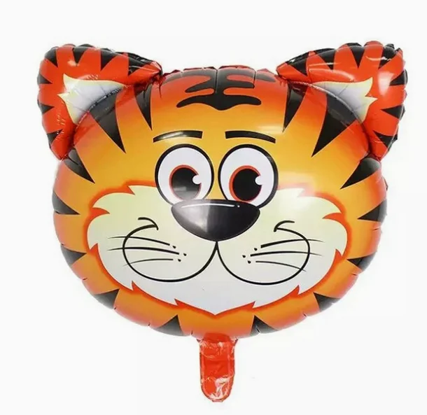 DHL 50set 6Pcs/set Jungle Animal Tiger Lion Monkey Zebra Giraffe Cow Air Helium Balloon Kids Zoo Theme Supplies