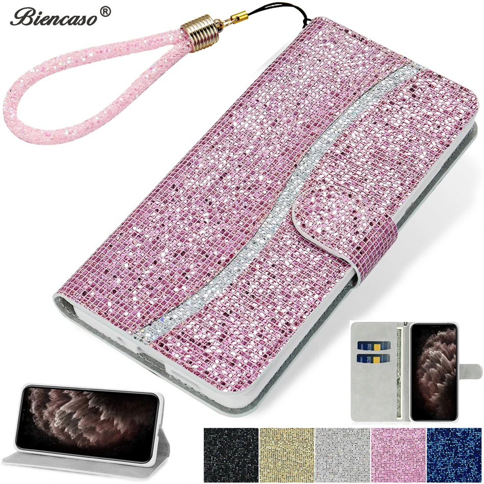 

Diamond Bling Flip Case For Huawei P40 Lite E P30 Pro P Smart Z Y9 Prime 2019 Y5 Lite 2018 Y6 Honor 7A Pro 7S 8S 8A Wallet Cover