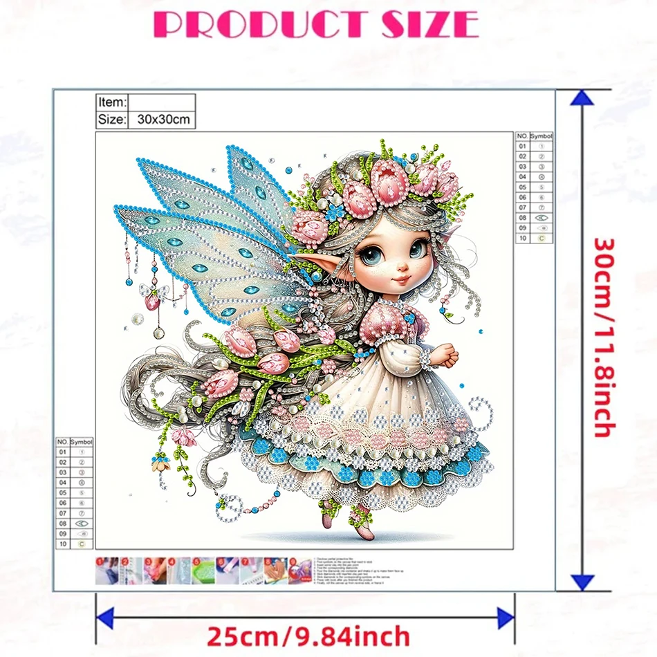 GATYZTORY DIY Special Shaped Crystal Painting Angel Girl Acrylic Diamond Painting Wall Decoration Diamond Art Painting Pattern K